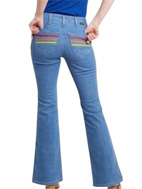 Wrangler x ModCloth Rainbow Pocket Flare Jeans